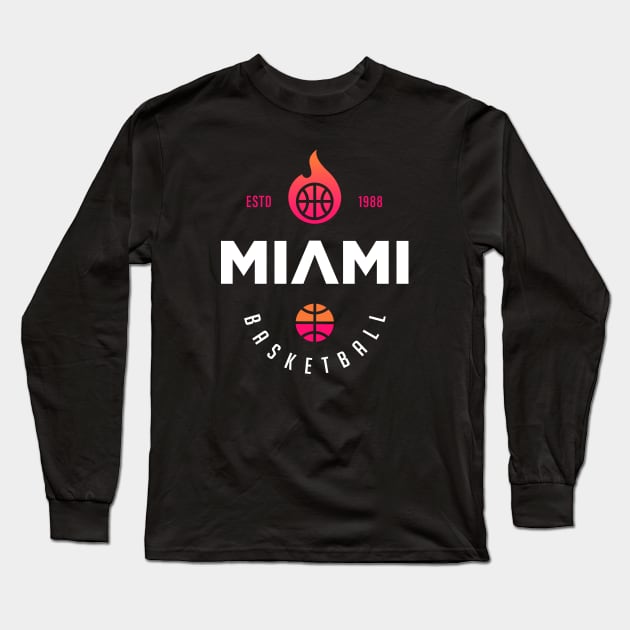 Miami Heat Basketball Fan 2022 Playoffs Gift Long Sleeve T-Shirt by BooTeeQue
